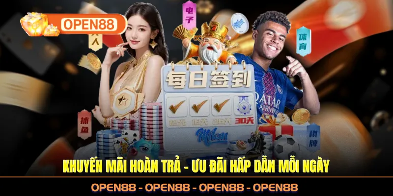 Khuyến Mãi Hoàn Trả - Ưu Đãi Hấp Dẫn Mỗi Ngày Tại OPEN88
